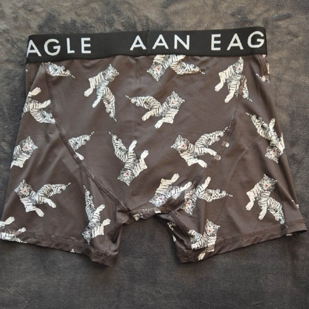 American Eagle Outfitters Men's Black Boxer Briefs with Tiger Print - Picture 4 of 4